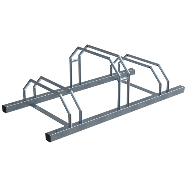 Bicycle stand | Row system | hot-dip galvanised | 3 parking spaces